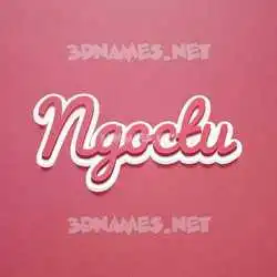 ngoctu in Red Scribble style - 3D name wallpaper