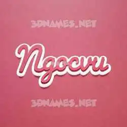 ngocvu in Red Scribble style - 3D name wallpaper