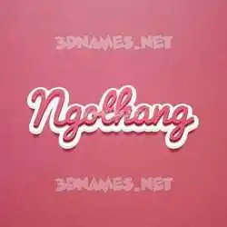 ngothang in Red Scribble style - 3D name wallpaper