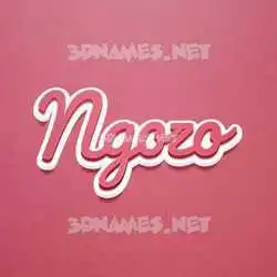 ngozo in Red Scribble style - 3D name wallpaper