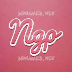 ngp in Red Scribble style - 3D name wallpaper
