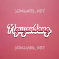 nguyenbang in Red Scribble style - 3D name wallpaper