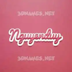nguyenduy in Red Scribble style - 3D name wallpaper