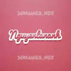 nguyenlananh in Red Scribble style - 3D name wallpaper