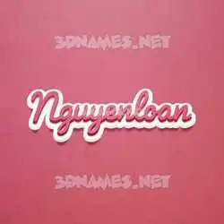 nguyenloan in Red Scribble style - 3D name wallpaper