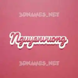 nguyenvuong in Red Scribble style - 3D name wallpaper