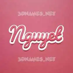 nguyet in Red Scribble style - 3D name wallpaper
