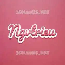 ngvtrieu in Red Scribble style - 3D name wallpaper