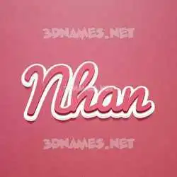 nhan in Red Scribble style - 3D name wallpaper