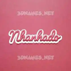 nhanhado in Red Scribble style - 3D name wallpaper