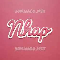 nhap in Red Scribble style - 3D name wallpaper