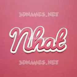 nhat in Red Scribble style - 3D name wallpaper