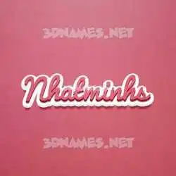 nhatminhs in Red Scribble style - 3D name wallpaper
