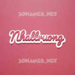 nhattruong in Red Scribble style - 3D name wallpaper