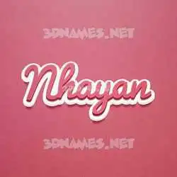 nhayan in Red Scribble style - 3D name wallpaper