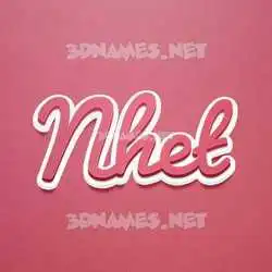 nhet in Red Scribble style - 3D name wallpaper