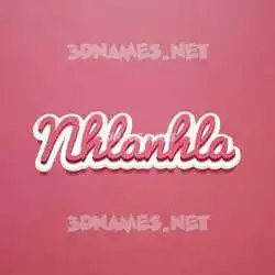 nhlanhla in Red Scribble style - 3D name wallpaper
