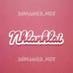 nhlanhlai in Red Scribble style - 3D name wallpaper