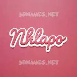 nhlapo in Red Scribble style - 3D name wallpaper