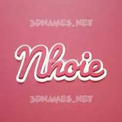 nhoie in Red Scribble style - 3D name wallpaper