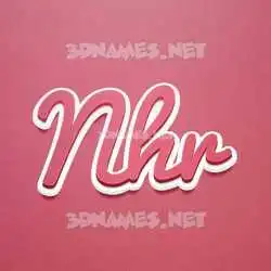 nhr in Red Scribble style - 3D name wallpaper