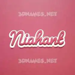 niahant in Red Scribble style - 3D name wallpaper