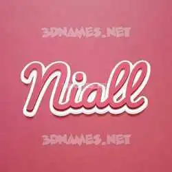 niall in Red Scribble style - 3D name wallpaper