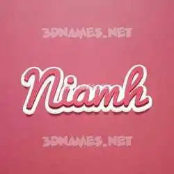 niamh in Red Scribble style - 3D name wallpaper