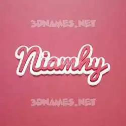 niamhy in Red Scribble style - 3D name wallpaper