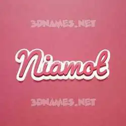 niamot in Red Scribble style - 3D name wallpaper