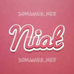 niat in Red Scribble style - 3D name wallpaper