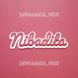 nibadita in Red Scribble style - 3D name wallpaper