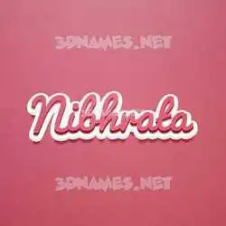 nibhrata in Red Scribble style - 3D name wallpaper
