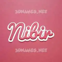 nibir in Red Scribble style - 3D name wallpaper