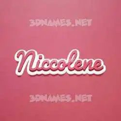 niccolene in Red Scribble style - 3D name wallpaper