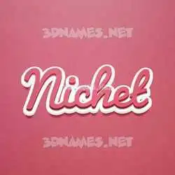 nichet in Red Scribble style - 3D name wallpaper