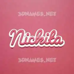 nickita in Red Scribble style - 3D name wallpaper
