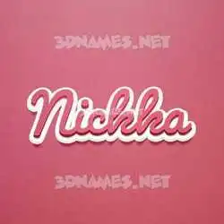 nickka in Red Scribble style - 3D name wallpaper