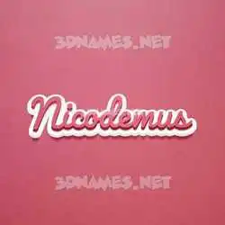 nicodemus in Red Scribble style - 3D name wallpaper