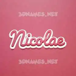 nicolae in Red Scribble style - 3D name wallpaper