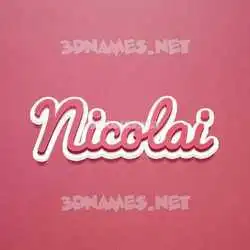 nicolai in Red Scribble style - 3D name wallpaper