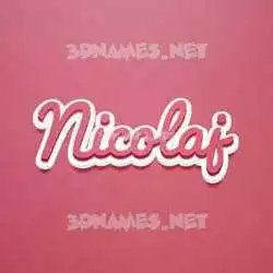 nicolaj in Red Scribble style - 3D name wallpaper