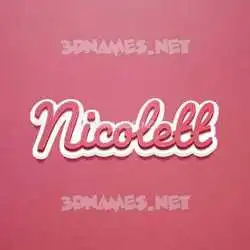 nicolett in Red Scribble style - 3D name wallpaper