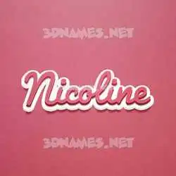 nicoline in Red Scribble style - 3D name wallpaper