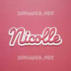 nicolle in Red Scribble style - 3D name wallpaper