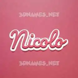 nicolo in Red Scribble style - 3D name wallpaper