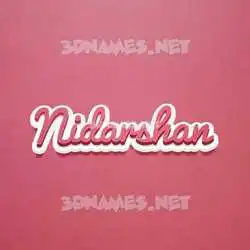 nidarshan in Red Scribble style - 3D name wallpaper