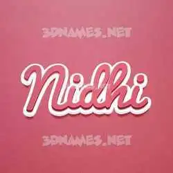 nidhi in Red Scribble style - 3D name wallpaper