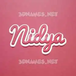 nidya in Red Scribble style - 3D name wallpaper