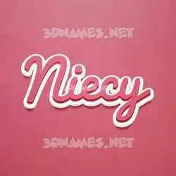 niecy in Red Scribble style - 3D name wallpaper